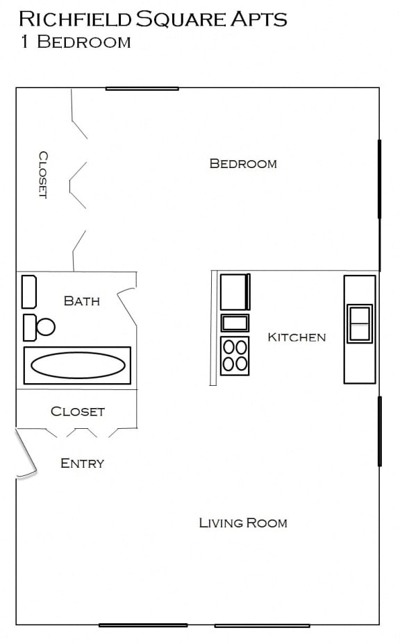 Floor Plans of Richfield Square Apartments in Richfield, MN